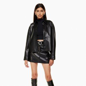 Aritzia Babaton Pelli Hip Shirt Jacket in Black